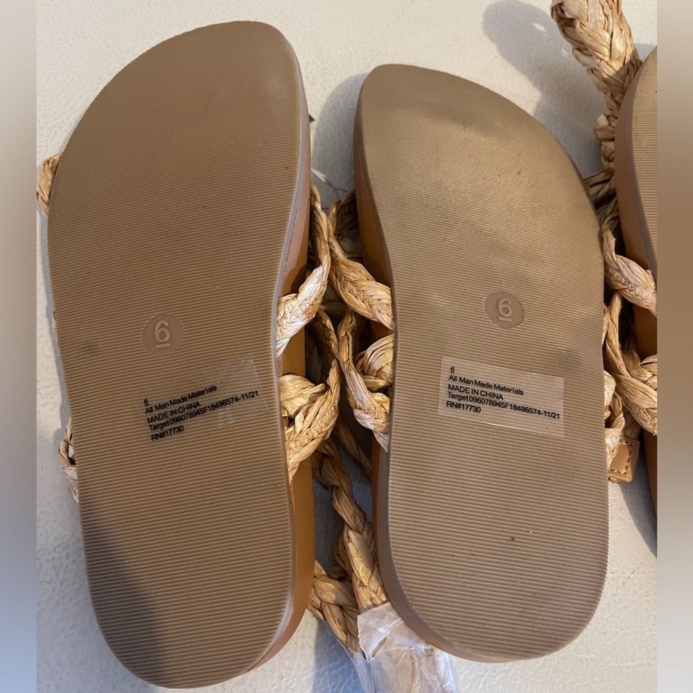 Universal Thread- Ria Raffia Lace up wrap around sandals - Picture 8 of 8